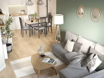 Интерьер гостиной с объединенной гостиной  смотреть на Basicdecor