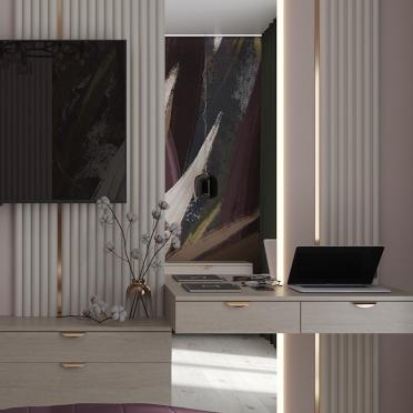 Интерьер спальни с ресепшном  смотреть на Basicdecor
