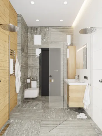 Интерьер ванной в современном стиле смотреть на Basicdecor