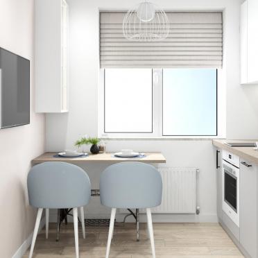 Интерьер кухни с жалюзи и дверными жалюзи  смотреть на Basicdecor