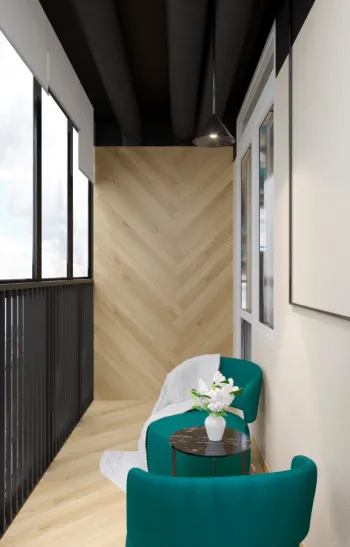 Интерьер балкона с балконом в современном стиле смотреть на Basicdecor