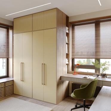 Интерьер детской с жалюзи и дверными жалюзи  смотреть на Basicdecor