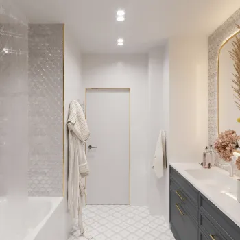 Интерьер ванной в современном стиле смотреть на Basicdecor