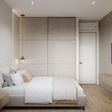 Интерьер спальни cветильниками над кроватью  смотреть на Basicdecor