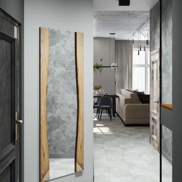 Интерьер коридора с зеркалом на двери  смотреть на Basicdecor
