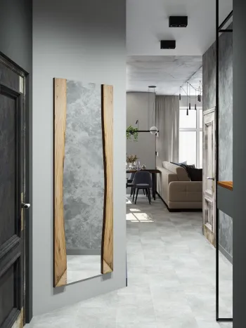 Интерьер коридора с зеркалом на двери  смотреть на Basicdecor