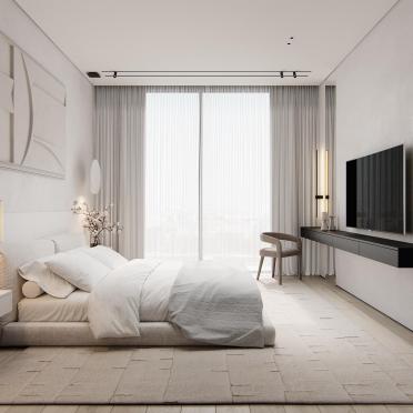 Интерьер спальни cветильниками над кроватью  смотреть на Basicdecor