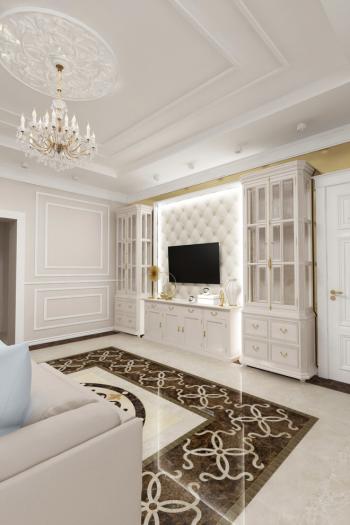 Интерьер гостиной в неоклассике смотреть на Basicdecor