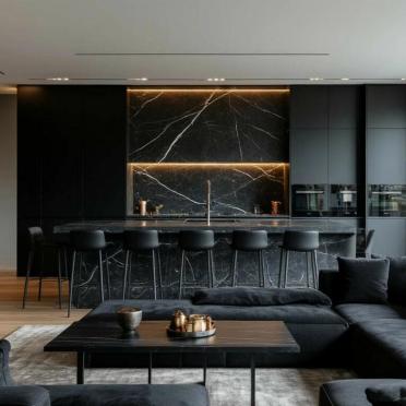 Интерьер c подсветкой в современном стиле, модернизме, гранже и гоблинкоре смотреть на Basicdecor