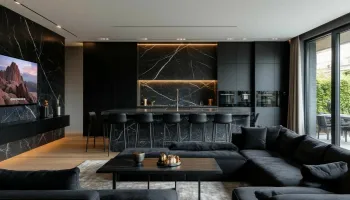 Интерьер c подсветкой в современном стиле, модернизме, гранже и гоблинкоре смотреть на Basicdecor