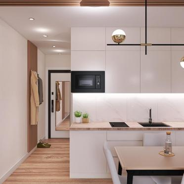Интерьер кухни c подсветкой  смотреть на Basicdecor