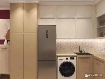 Интерьер кухни с постирочной  смотреть на Basicdecor