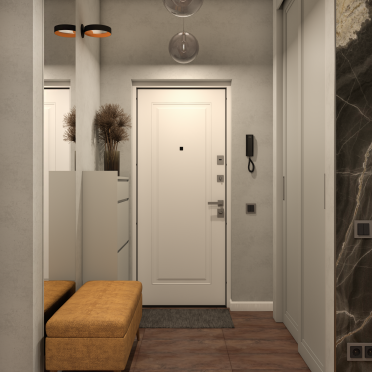 Интерьер прихожей с проходной  смотреть на Basicdecor