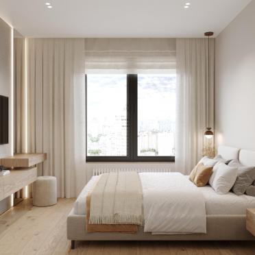 Интерьер спальни cветильниками над кроватью  смотреть на Basicdecor