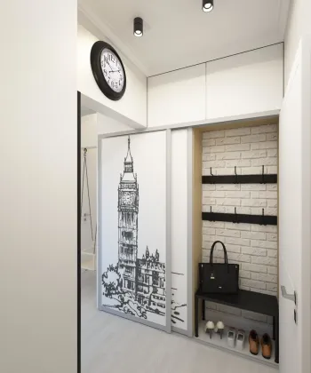 Интерьер прихожей с проходной в современном стиле смотреть на Basicdecor