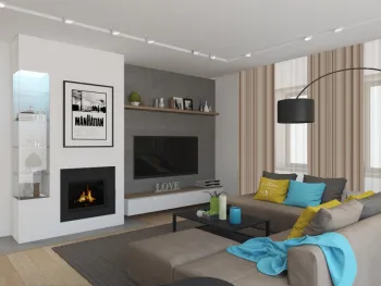 Интерьер гостиной в современном стиле смотреть на Basicdecor