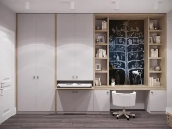 Интерьер c рабочим местом в классическом стиле смотреть на Basicdecor