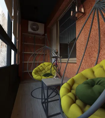 Интерьер балкона с балконом  смотреть на Basicdecor