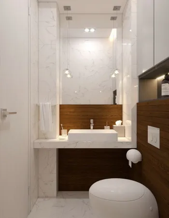 Интерьер ванной в современном стиле смотреть на Basicdecor