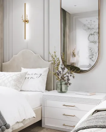 Интерьер спальни с две кровати  смотреть на Basicdecor