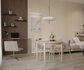 Интерьер гостиной cветильниками над столом  смотреть на Basicdecor