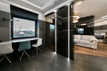Интерьер c рабочим местом в неоклассике смотреть на Basicdecor