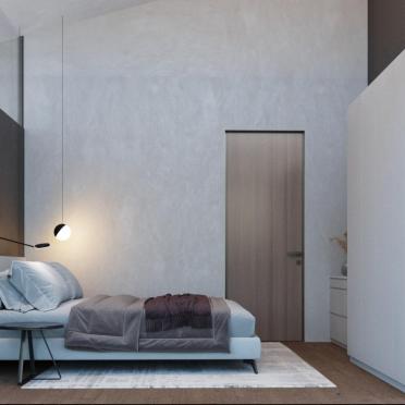 Интерьер спальни cветильниками над кроватью  смотреть на Basicdecor