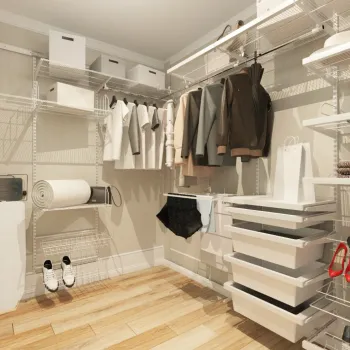 Интерьер с гардеробной  смотреть на Basicdecor