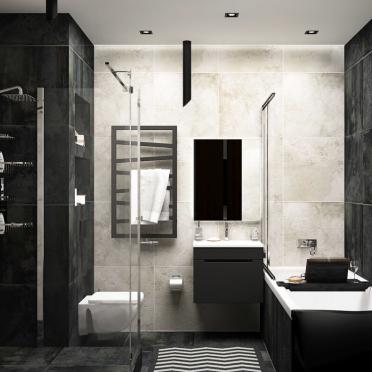 Интерьер ванной в современном стиле смотреть на Basicdecor