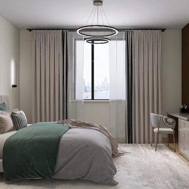 Интерьер спальни cветильниками над кроватью  смотреть на Basicdecor