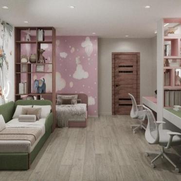 Интерьер детской с для девочки в современном стиле смотреть на Basicdecor
