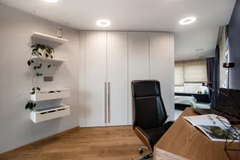 Интерьер c рабочим местом в современном стиле смотреть на Basicdecor