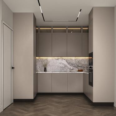 Интерьер кухни с нишей с подсветкой и с подсветкой  смотреть на Basicdecor