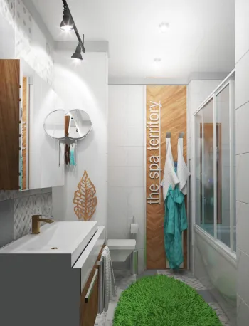 Интерьер ванной в современном стиле смотреть на Basicdecor
