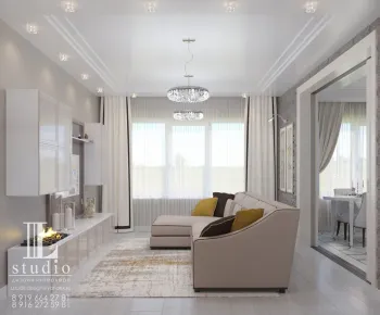 Интерьер гостиной с окном и проходной  смотреть на Basicdecor