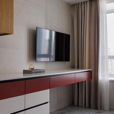 Интерьер с телевизором на стене  смотреть на Basicdecor