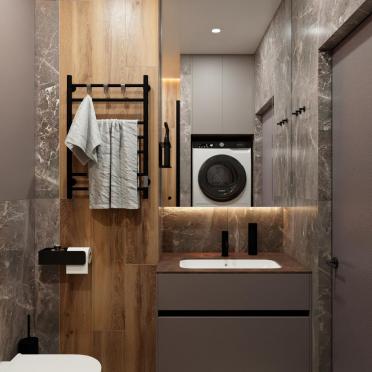 Интерьер ванной с постирочной  смотреть на Basicdecor