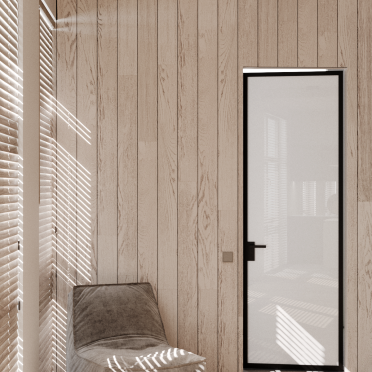 Интерьер с дверными жалюзи  смотреть на Basicdecor