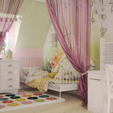 Интерьер детской с для девочки  смотреть на Basicdecor