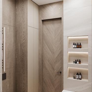 Интерьер ванной с проходной  смотреть на Basicdecor