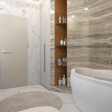 Интерьер ванной в современном стиле смотреть на Basicdecor