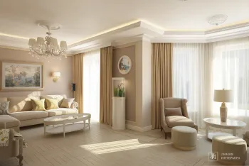 Интерьер гостиной в неоклассике смотреть на Basicdecor