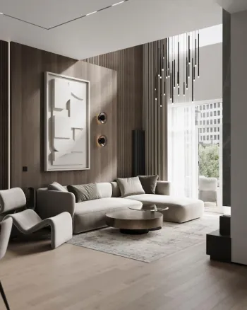 Интерьер гостиной в современном стиле смотреть на Basicdecor
