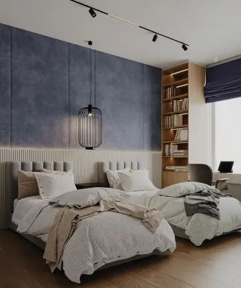 Интерьер детской cветильниками над кроватью  смотреть на Basicdecor