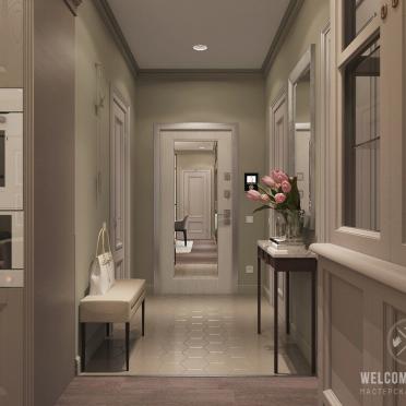 Интерьер коридора с проходной в неоклассике смотреть на Basicdecor
