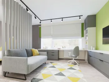 Интерьер c рабочим местом  смотреть на Basicdecor