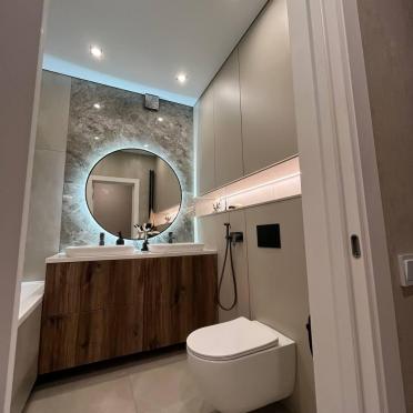 Интерьер ванной c подсветкой  смотреть на Basicdecor