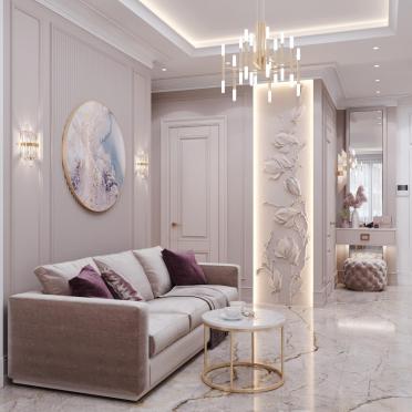 Интерьер гостиной с аркой  смотреть на Basicdecor