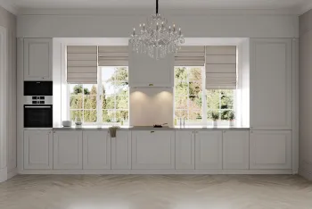 Интерьер кухни с двой окна в классическом стиле смотреть на Basicdecor