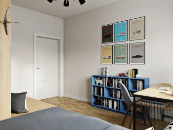 Интерьер детской c рабочим местом  смотреть на Basicdecor